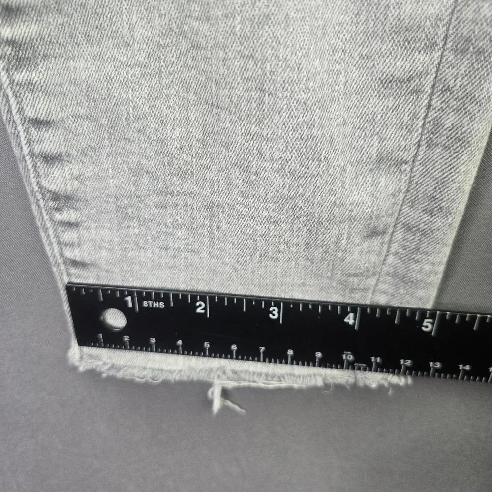 Gap Universal Legging Jeans Size 4/27R Light Gray Skinny Raw Hem Stretch Denim